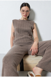 NOT SHY CASHMERE Sleeveless Cable Knit