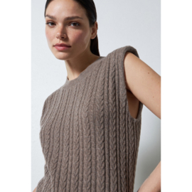 NOT SHY CASHMERE Sleeveless Cable Knit