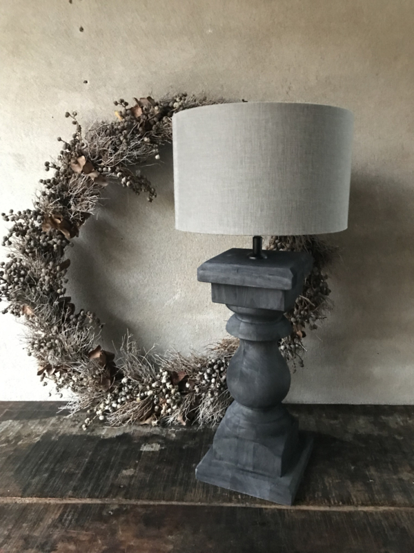 Figuur Onbelangrijk noorden Stoere zwart houten tafellamp | Lampen & Lampenkappen | Sfeertje Thuis