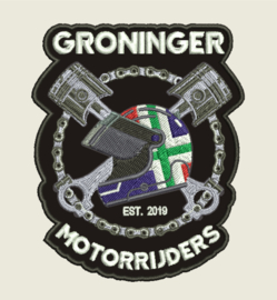 Borst Patch Groninger motorrijders Zwart