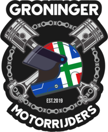 Sticker Groninger Motorrijders Zwart