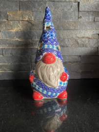 Bunzlau Gnoom 26 cm Fabriek Andy - Bloemen blauw