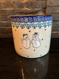 Bunzlau Kruiden - Bloempot 073 met sneeuwpoppen