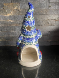 Bunzlau Gnoom 20 cm Fabriek Andy - Bloemen blauw / Groen