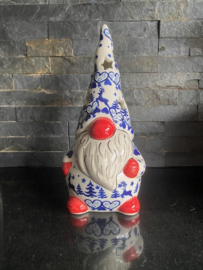 Bunzlau Gnoom 26 cm Fabriek Andy - wit -blauwe rendieren