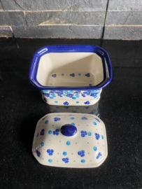 Bunzlau Paté bakje of Botervloot met deksel 385