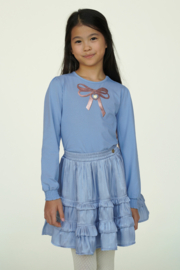 Le Chic - Longsleeve Nonsy met strik - Blauw