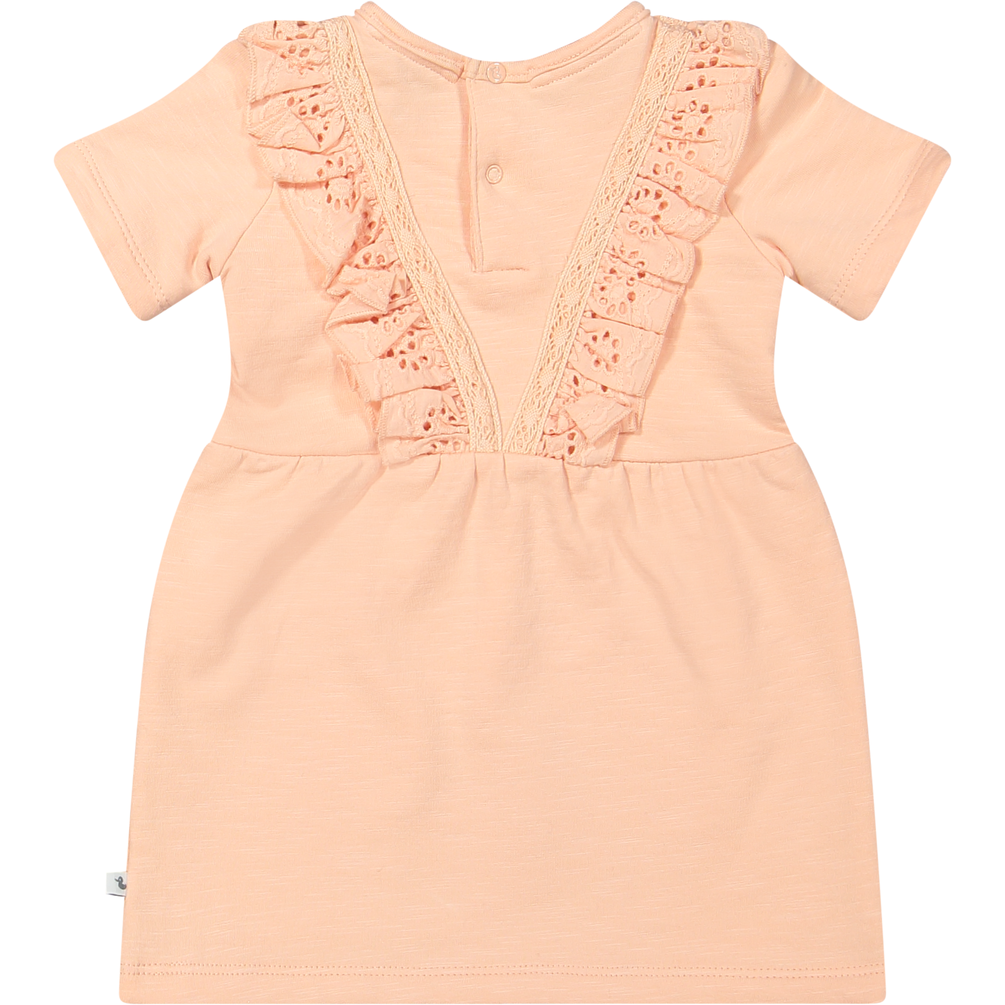 Ducky Beau - Kleedje met ruffles - Peach bud