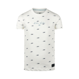 Koko Noko - T-shirt met print - Off white / Blauw