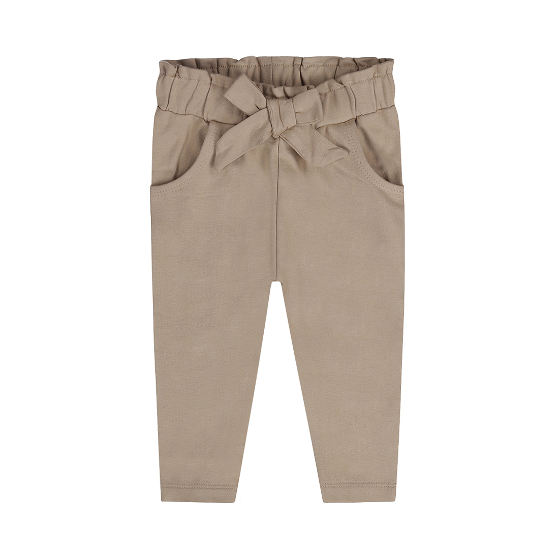 Dirkje - joggingbroekje  met strik - taupe