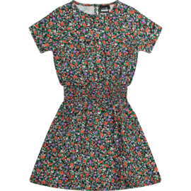 Vinrose - Kleedje met bloemenmotief - Black