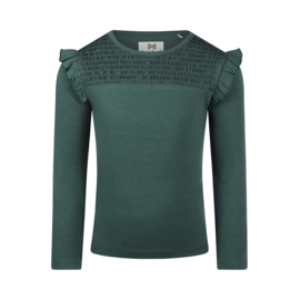 Koko Noko - Longsleeve ruffles - donkergroen