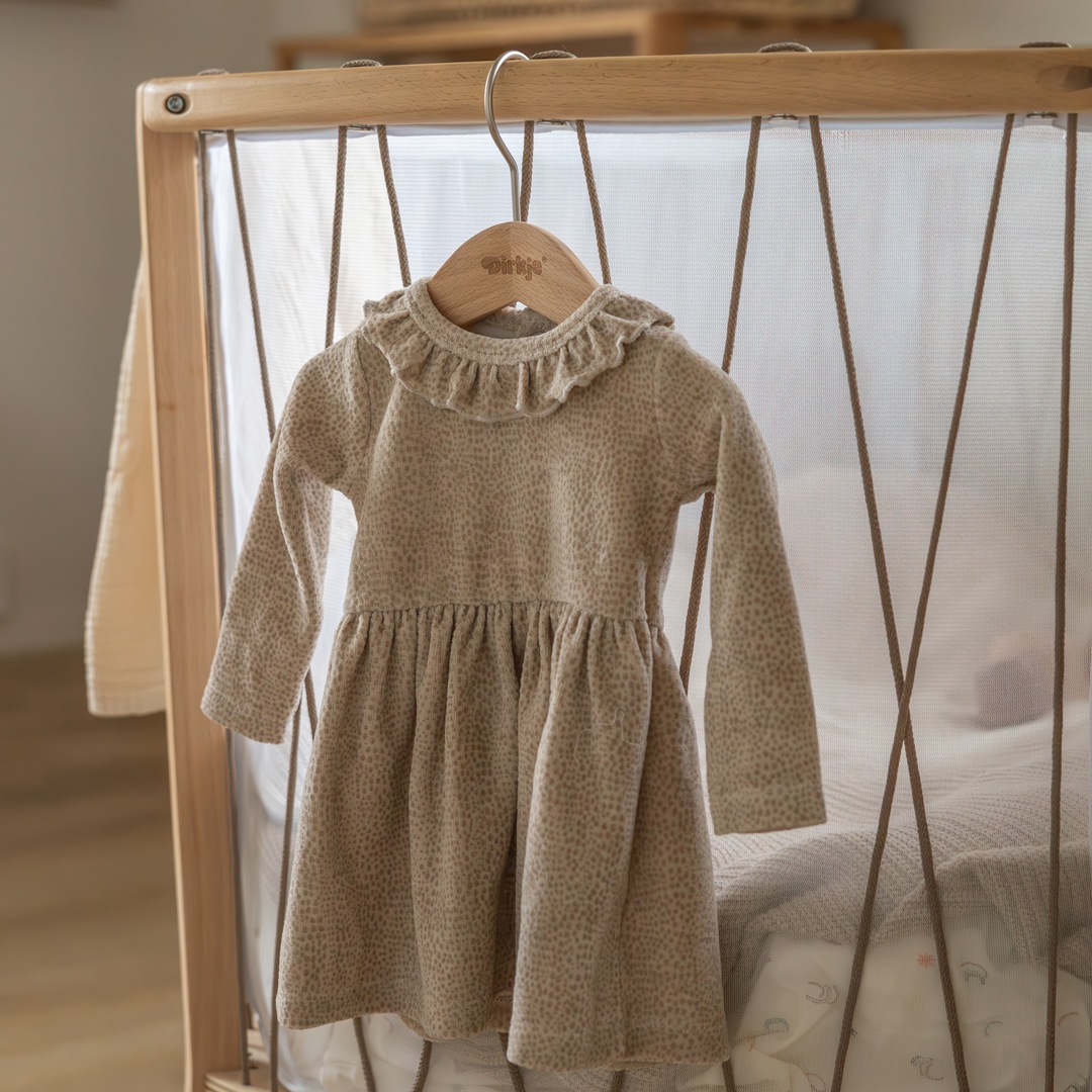 Dirkje - 2-delige set jurk met legging - Beige/grijs