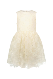 Le Chic - Jurk Symro flower-net party - Dreamy Creamy