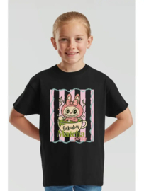 T-shirt Labubu - zwart