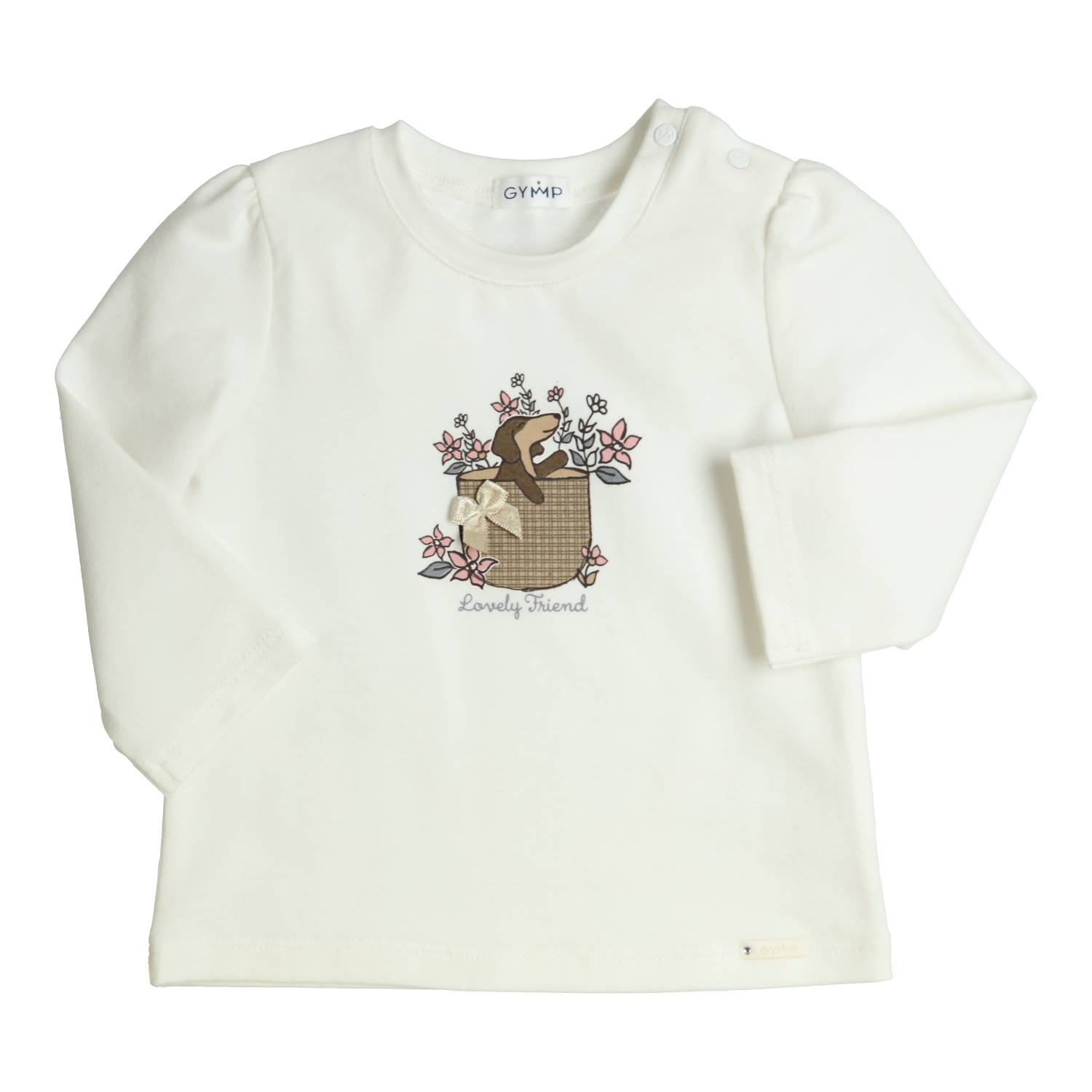 Gymp - Longsleeve Aerodoux met hondje - Off White