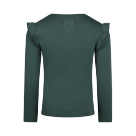 Koko Noko - Longsleeve ruffles - donkergroen