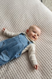B.E.S.S. - Dungaree Hearts Jog Denim - Stone Wash