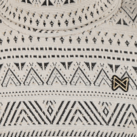 Koko Noko - Sweater met col en etnische print - Off white
