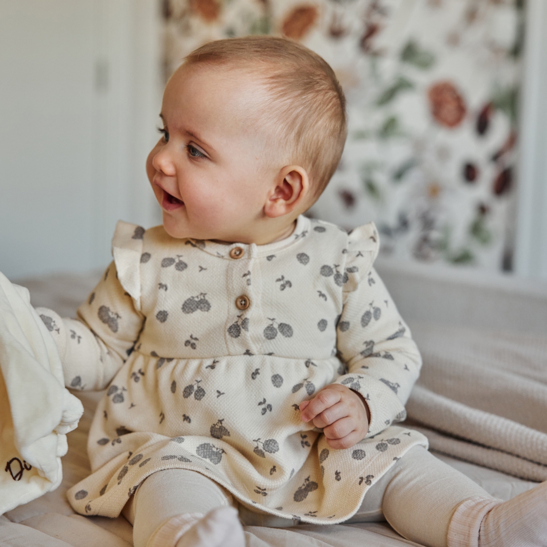 Dirkje - Kleedje "Girls prett fall" Off white