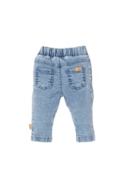 B.E.S.S. - Broek jog Denim - Stone wash