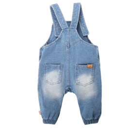 B.E.S.S. - Salopette Denim Embroidery - Snow Wash