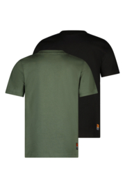 TYGO & Vito - 2-pack T-shirt Stan - Black & Storm Green