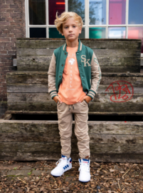 SKURK - Baseball vest Vik - Green/ Sand