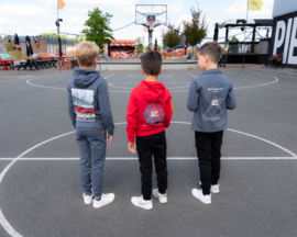 SKURK - Joggingbroek met zakritsen Beike - zwart