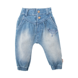 B.E.S.S. - Pants Denim Embroidery - Snow Wash