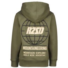 RAIZZED - Hoodie Nulato met backprint - army green
