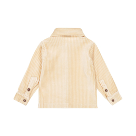 Dirkje - blouse loose fit pebble velours rib overshirt - Ecru