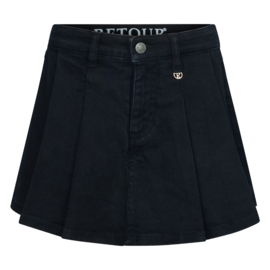 Retour - Denim plooirok Kee - zwart