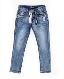 Icon - Jeans broek splatter - Blue