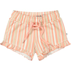 Ducky Beau - Short gestreept met ruffles - Gray morn