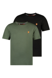 TYGO & Vito - 2-pack T-shirt Stan - Black & Storm Green
