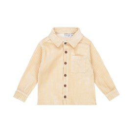 Dirkje - blouse loose fit pebble velours rib overshirt - Ecru