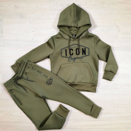 Boomkids - Icon joggingset Original - kaki