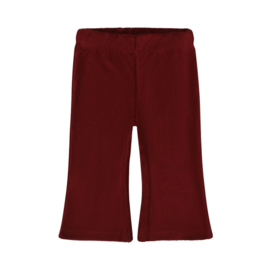 Dirkje - Flared broek rib - donkerrood