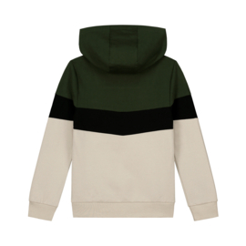 SKURK - Hoodie Silke - Army/Black/beige