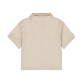 Dirkje - Blouse met structuur - Zandkleur