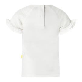 Koko Noko - T-Shirt Met Ruffle Mouwtjes - Off White