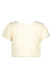 Le Chic - Blouse Etoile spring sequins - Pearled Ivory