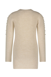 Le Chic - Jurk Saknita knit & pearls - Dreamy Creamy