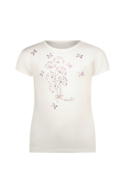 Le Chic - T-shirt Nommy foil & stones - Off White
