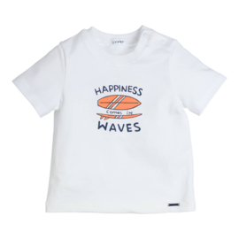 Gymp - T-shirt Aerobic Happiness comes in waves - White