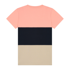 SKURK - T-shirt Thay - Colourblock coral