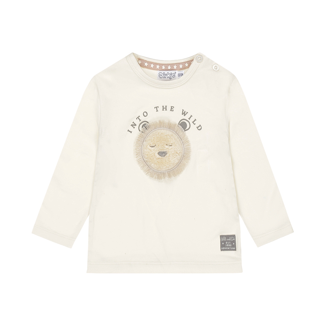 Dirkje - Longsleeve met leeuwenprint - Off white