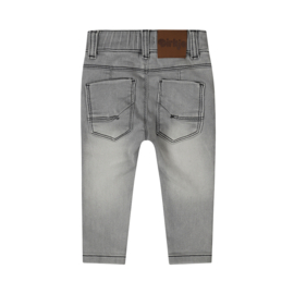 Dirkje - Jeans broek tapered fit knitted - grijs