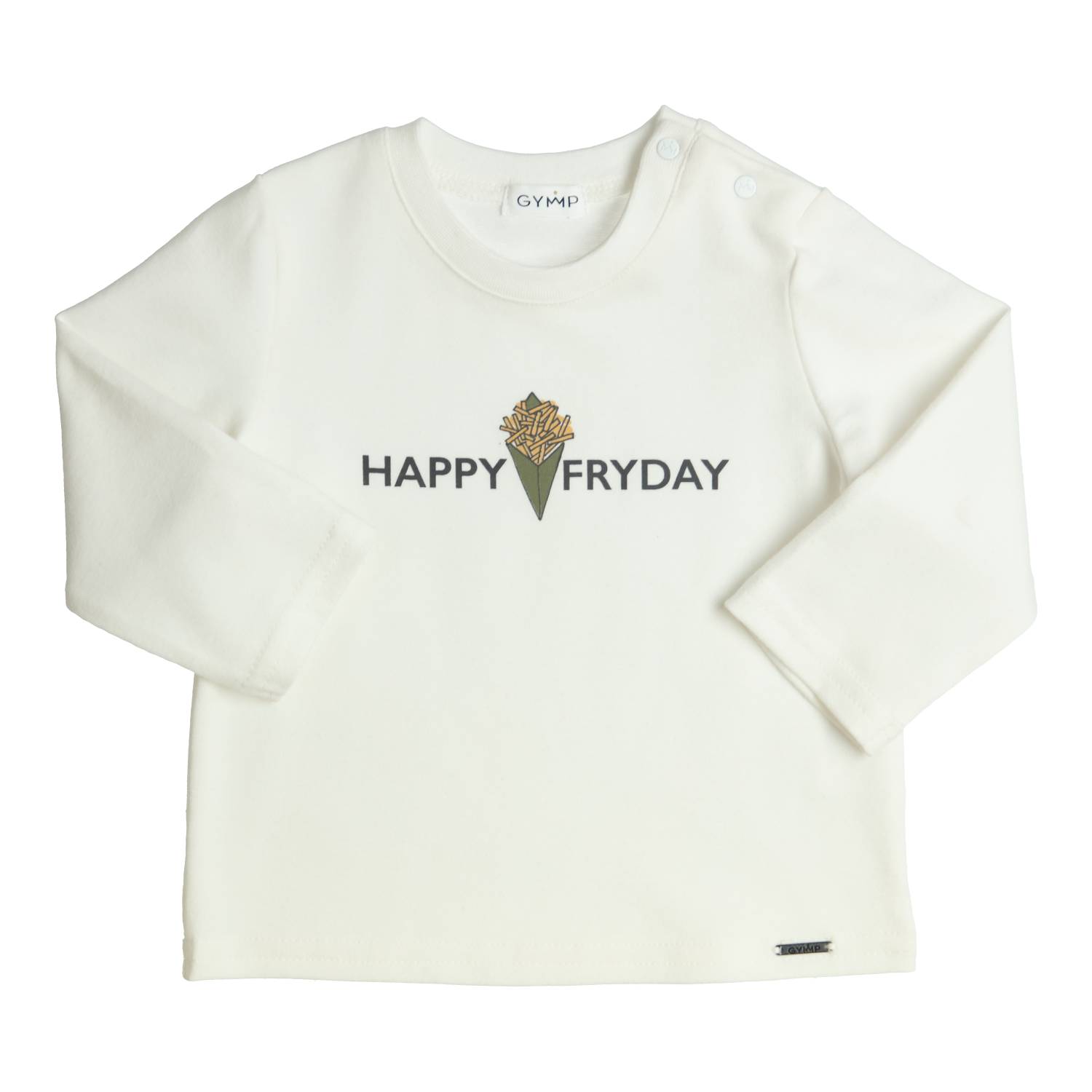 Gymp - Longsleeve Aerodoux "Happy Fryday" - Off white - Green